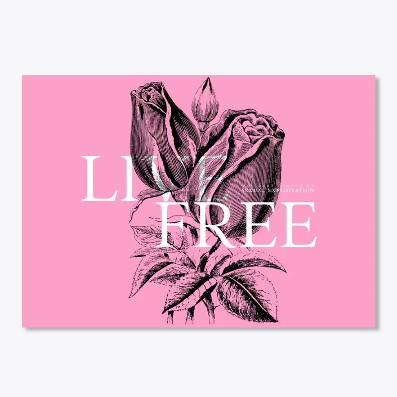 Live Free - Pink/White