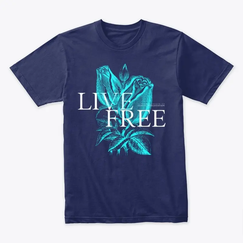 Live Free - Navy/White