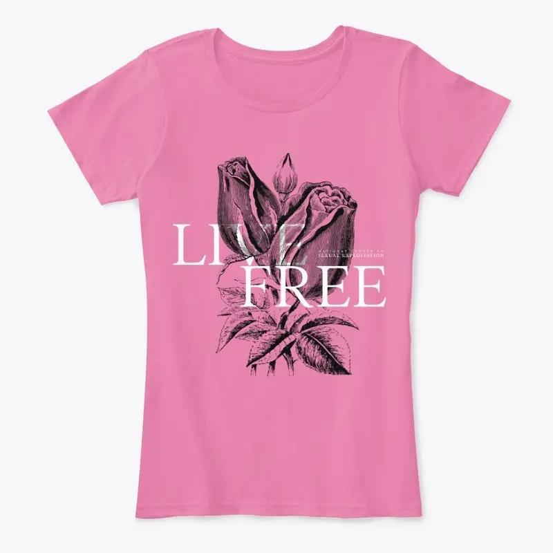 Live Free - Pink/White