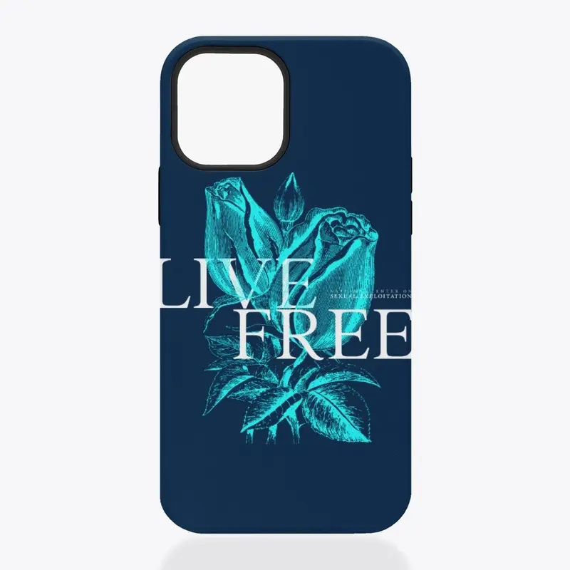 Live Free - Navy/White