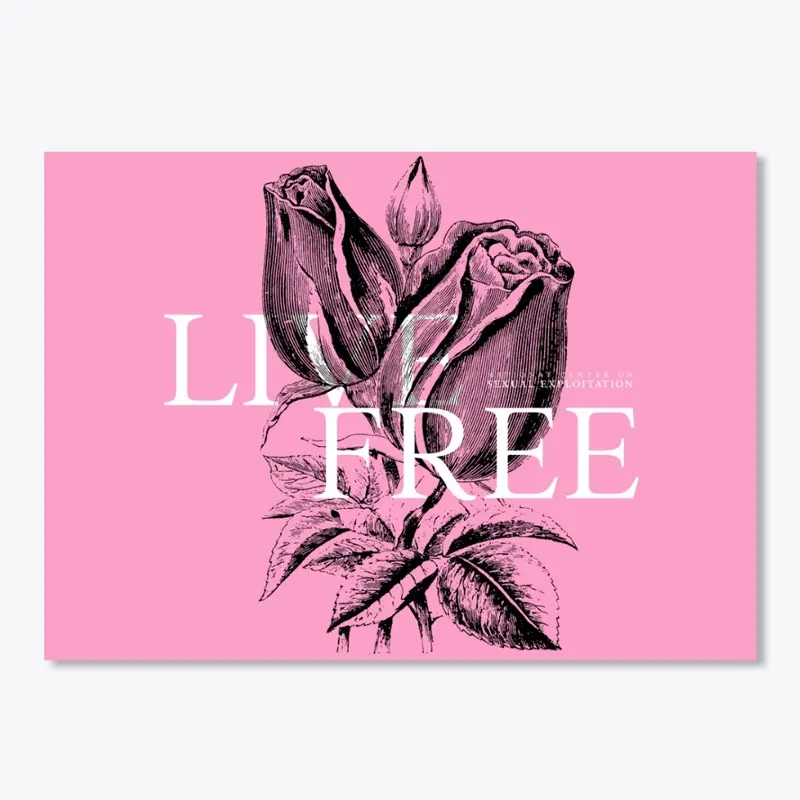 Live Free - Pink/White